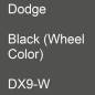 Preview: Dodge, Black (Wheel Color), DX9-W.